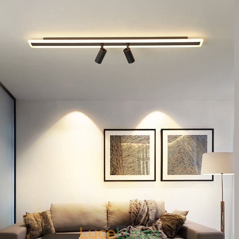 Faretto da soffitto in acrilico lineare da montare a filo