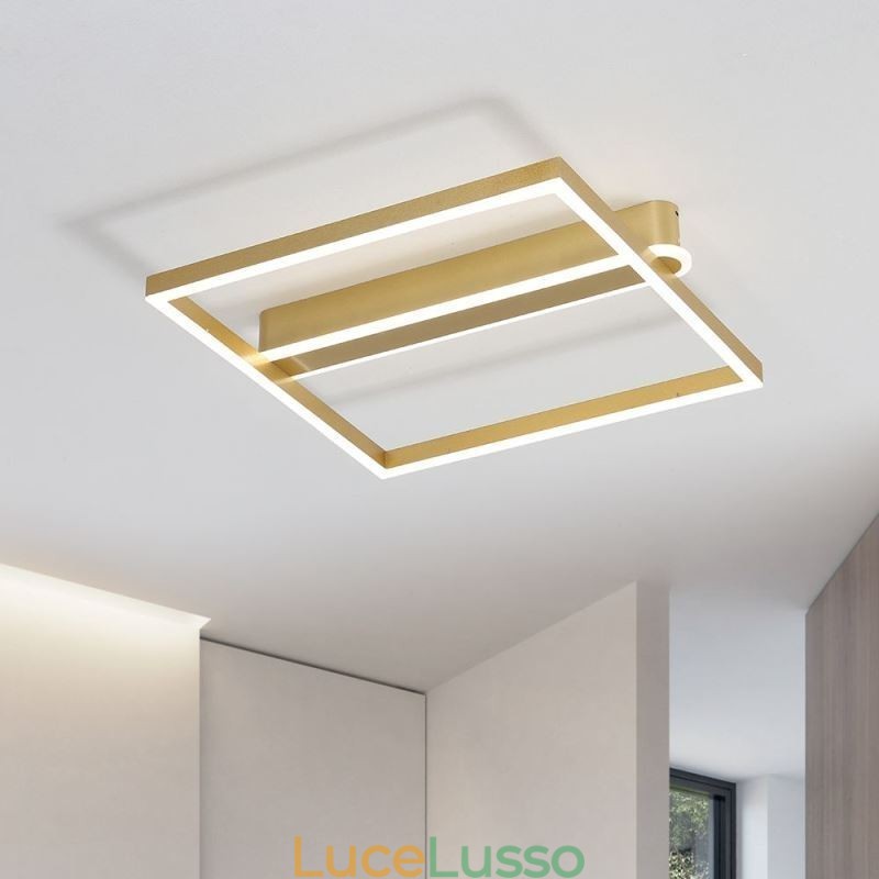 Plafoniera a filo quadrata in acrilico