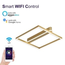 Plafoniera a filo quadrata in acrilico