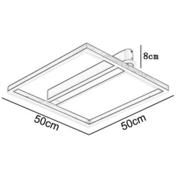 Plafoniera a filo quadrata in acrilico