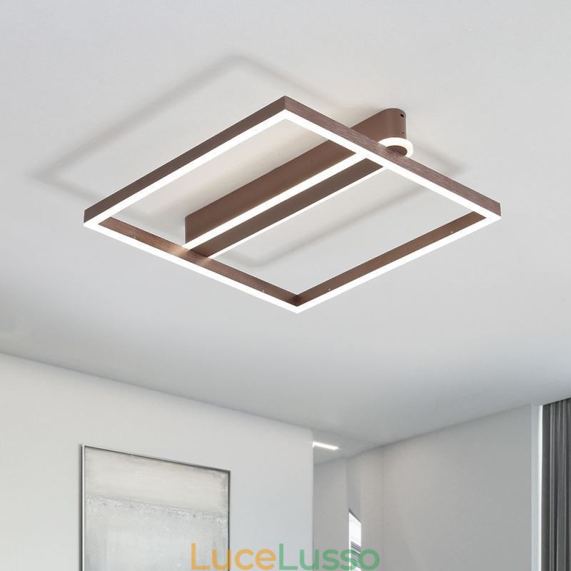 Plafoniera a filo quadrata in acrilico