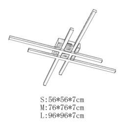 Plafoniera lineare a filo semplice illuminazione acrilica