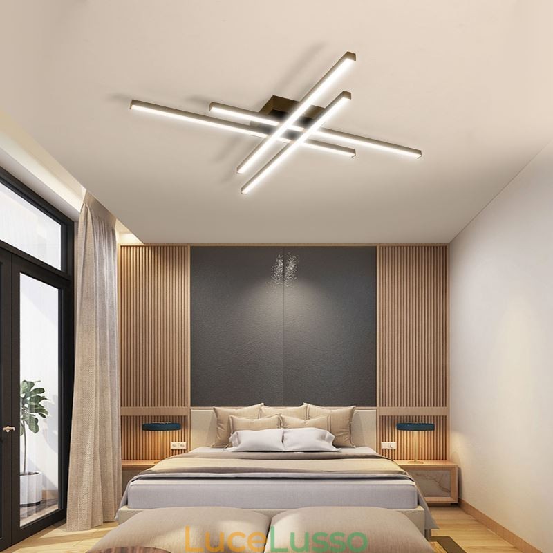 Plafoniera lineare a filo semplice illuminazione acrilica
