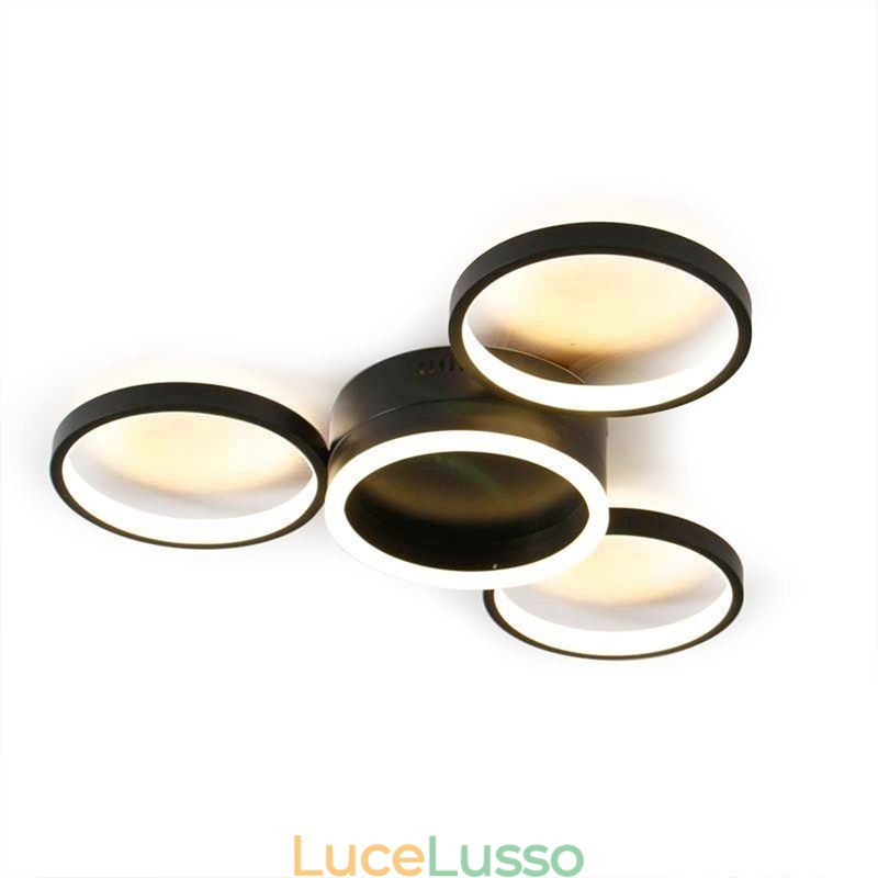 Plafoniera a 4 anelli da soffitto