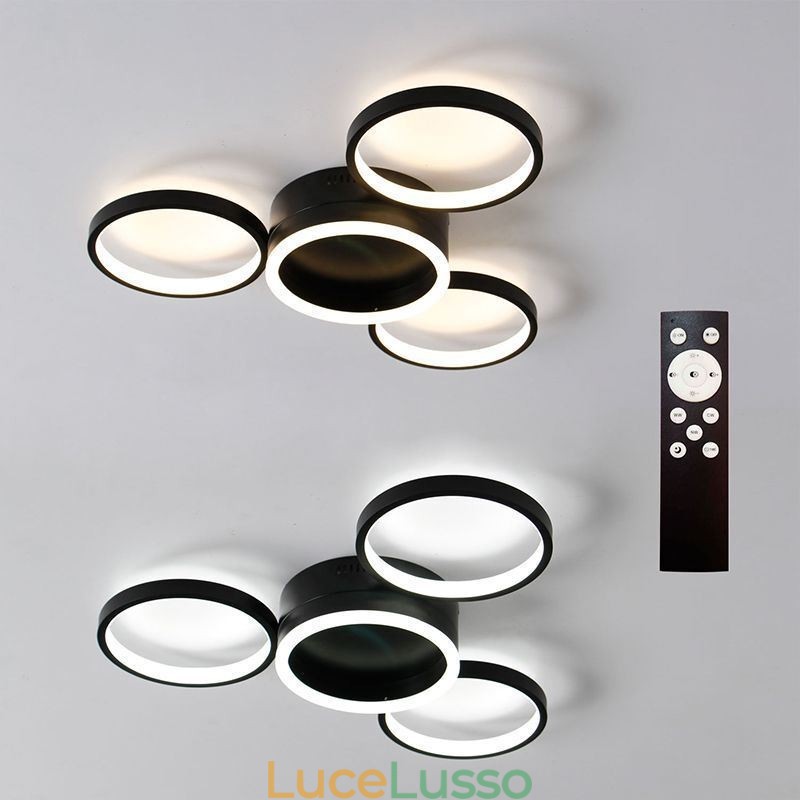 Plafoniera a 4 anelli da soffitto