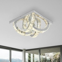 Lampada da soffitto in cristallo a filo semi-anello