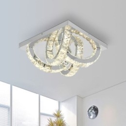 Lampada da soffitto in cristallo a filo semi-anello