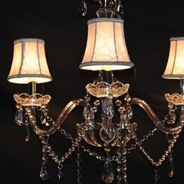 Moderno splendido lampadario a 3 luci con braccio in cristallo