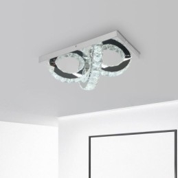 Lampada da soffitto in cristallo a filo semi-anello