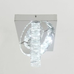 Lampada da soffitto in cristallo a filo semi-anello