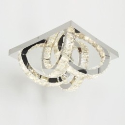 Lampada da soffitto in cristallo a filo semi-anello