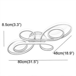 Lampada da soffitto moderna a filo con nodo cinese
