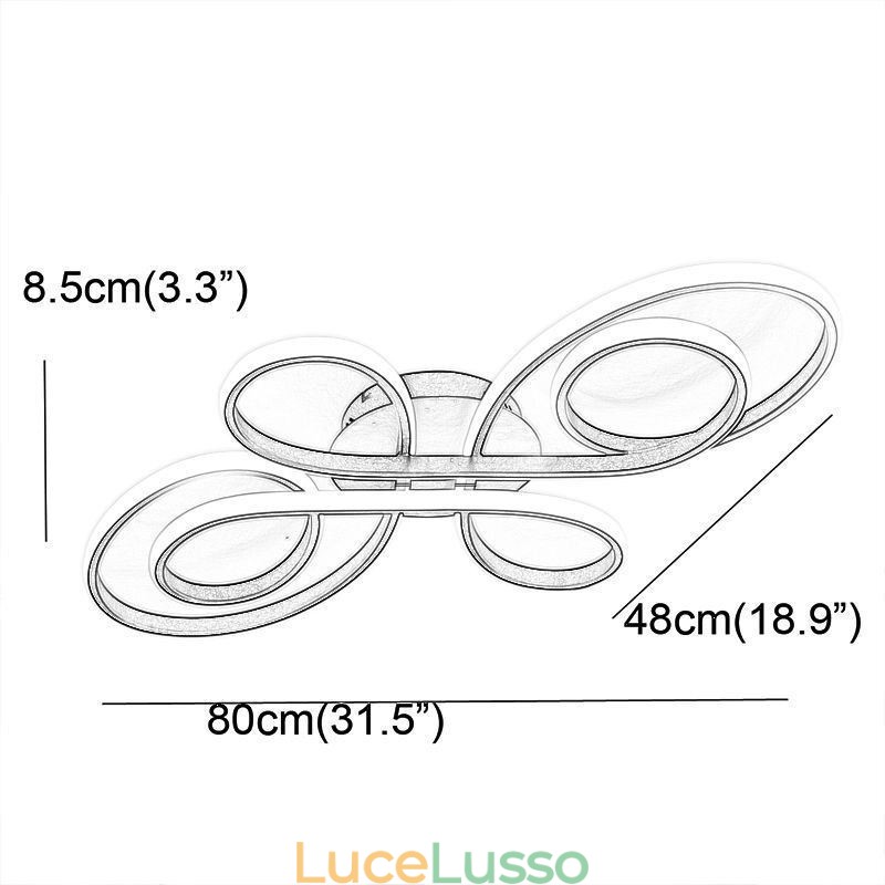 Lampada da soffitto moderna a filo con nodo cinese