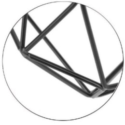 Plafoniera a filo a forma di diamante