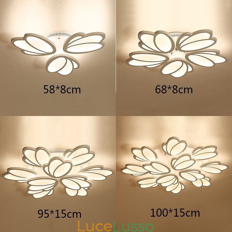 Moderna plafoniera a filo Tulip illuminazione decorativa