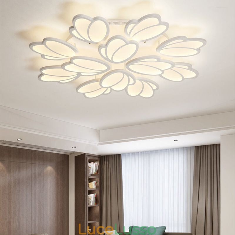 Moderna plafoniera a filo Tulip illuminazione decorativa