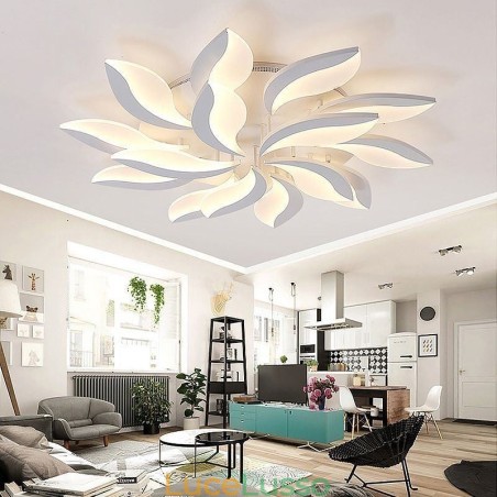 Lampada da soffitto a filo con petalo in acrilico Lampada da soffitto a filo con petalo in acrilico
