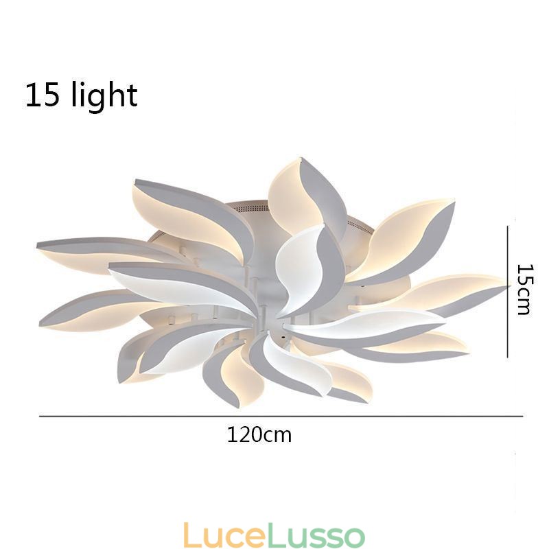 Lampada da soffitto a filo con petalo in acrilico