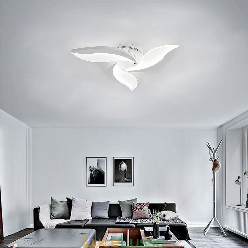 Lampada da soffitto a filo con petalo in acrilico