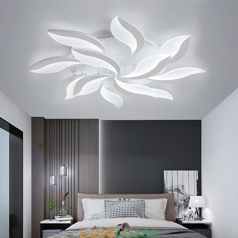 Lampada da soffitto a filo con petalo in acrilico