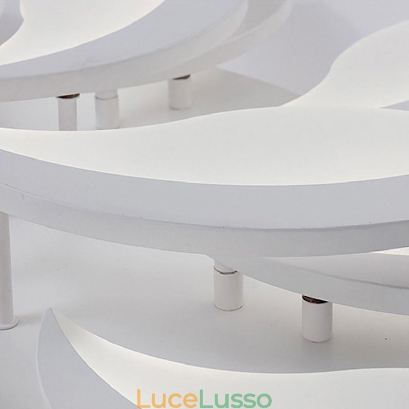 Lampada da soffitto a filo con petalo in acrilico