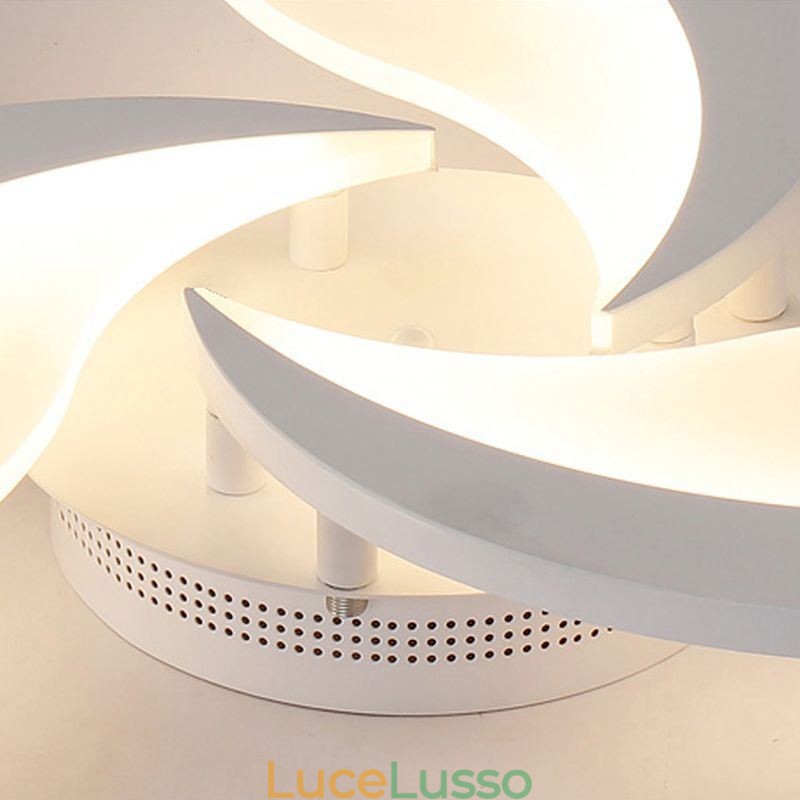 Lampada da soffitto a filo con petalo in acrilico