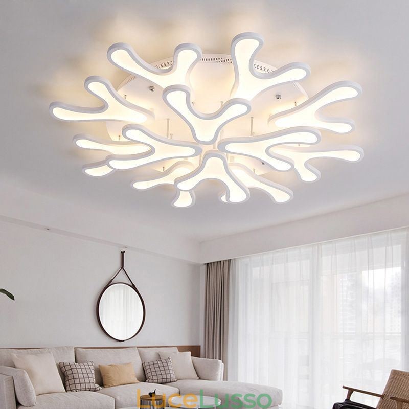 Lampada da soffitto a filo in corno di cervo acrilico
