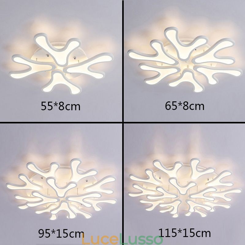 Lampada da soffitto a filo in corno di cervo acrilico