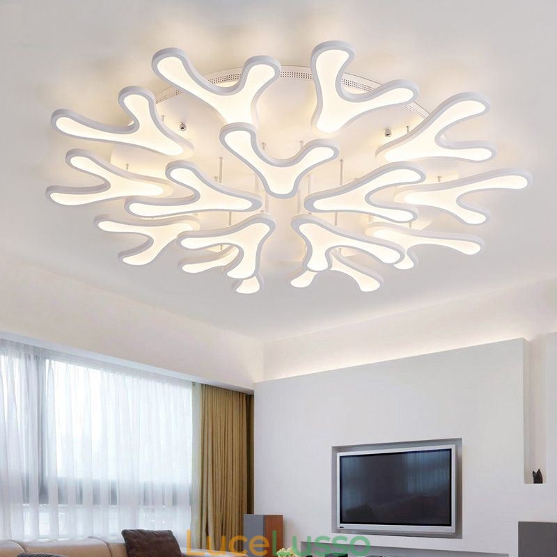 Lampada da soffitto a filo in corno di cervo acrilico