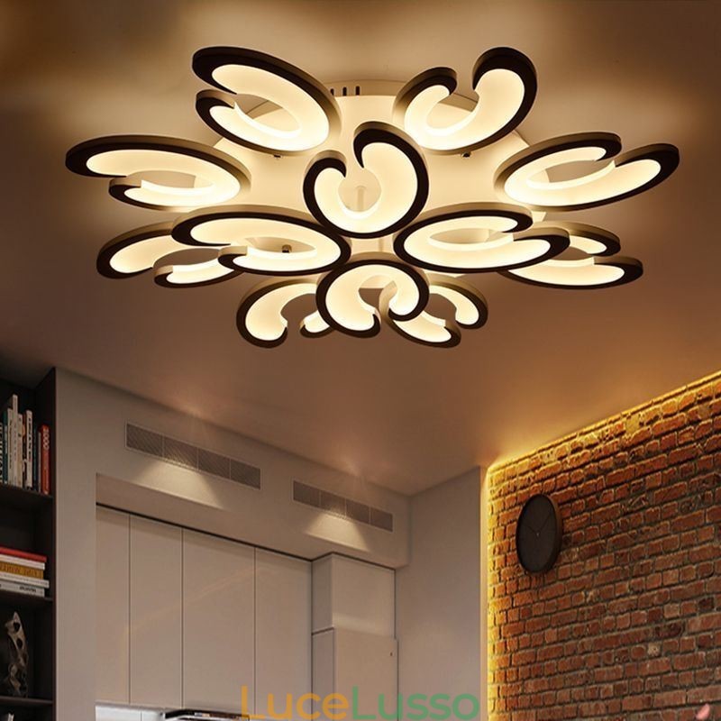 Lampada da soffitto a forma di petalo da montare a filo