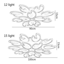 Lampada da soffitto a forma di petalo da montare a filo