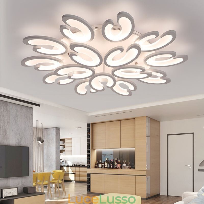 Lampada da soffitto a forma di petalo da montare a filo