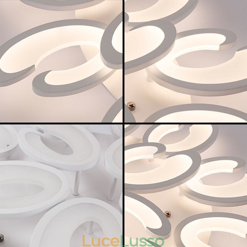 Lampada da soffitto a forma di petalo da montare a filo