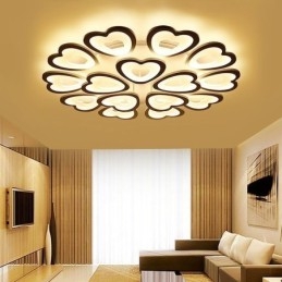 Lampada da soffitto a forma di petalo a forma di cuore, montaggio a filo