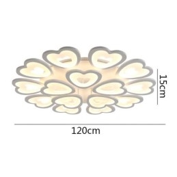 Lampada da soffitto a forma di petalo a forma di cuore, montaggio a filo