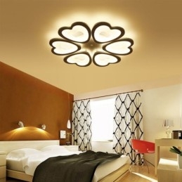 Lampada da soffitto a forma di petalo a forma di cuore, montaggio a filo