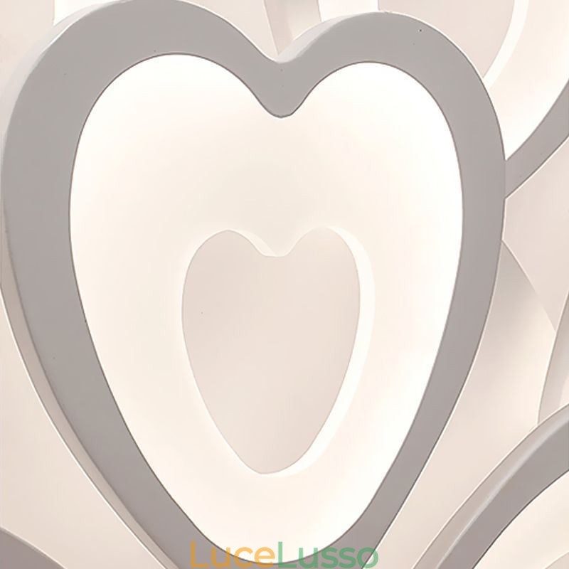 Lampada da soffitto a forma di petalo a forma di cuore, montaggio a filo