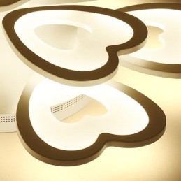 Lampada da soffitto a forma di petalo a forma di cuore, montaggio a filo