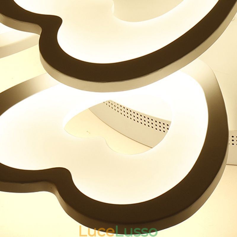 Lampada da soffitto a forma di petalo a forma di cuore, montaggio a filo