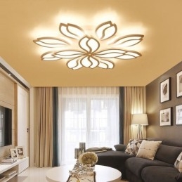 Lampada da soffitto a filo con fiore in acrilico