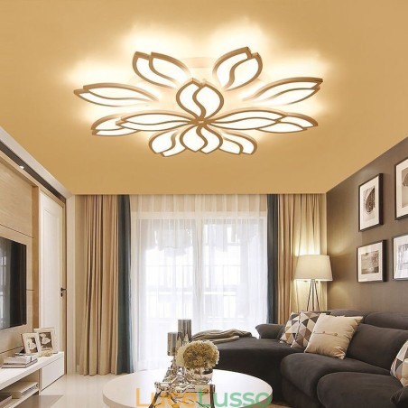 Lampada da soffitto a filo con fiore in acrilico Lampada da soffitto a filo con fiore in acrilico