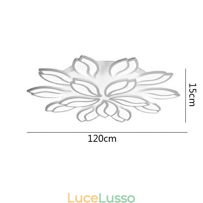 Lampada da soffitto a filo con fiore in acrilico