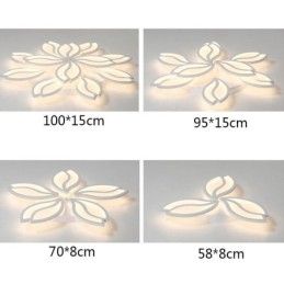 Lampada da soffitto a filo con fiore in acrilico