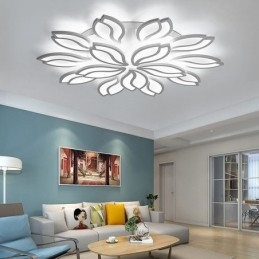Lampada da soffitto a filo con fiore in acrilico