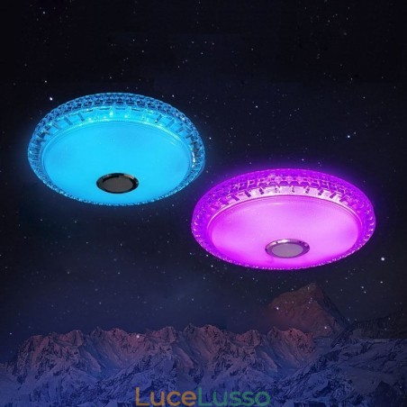 Luce da soffitto a filo con controllo remoto tramite APP, altoparlante musicale Bluetooth Luce da soffitto a filo con controllo remoto tramite APP, altoparlante musicale Bluetooth
