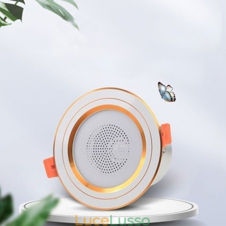 Lampada da soffitto intelligente con altoparlante musicale Bluetooth da incasso per telefono cellulare Lampada da soffitto intelligente con altoparlante musicale Bluetooth da incasso per telefono cellulare