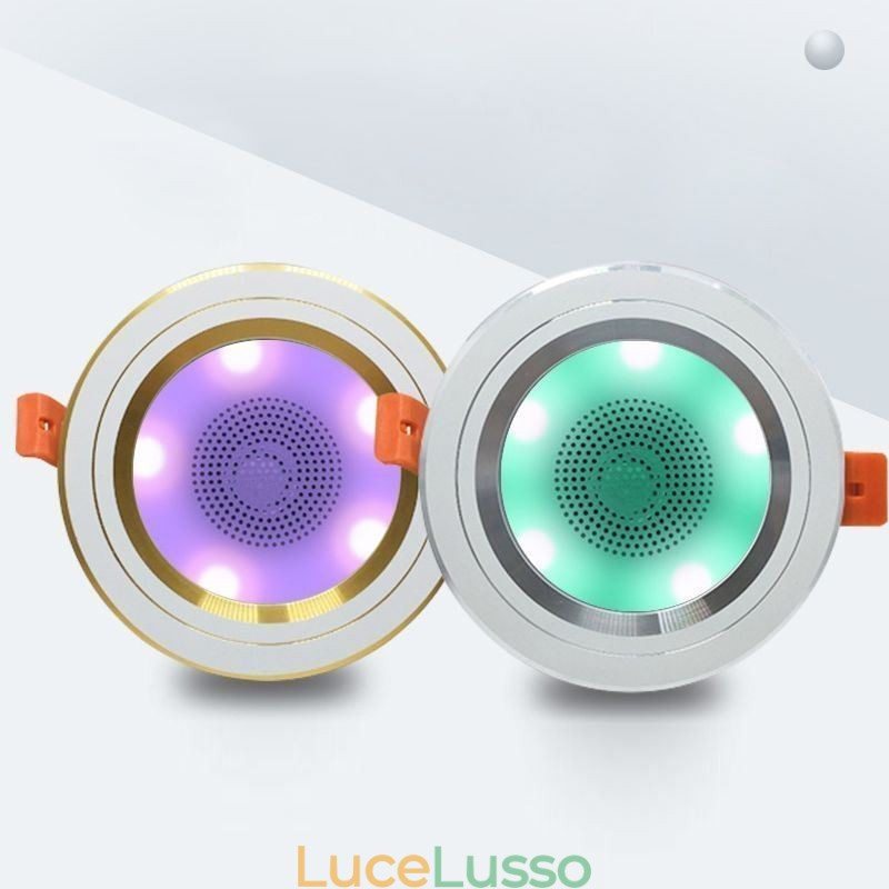Lampada da soffitto intelligente con altoparlante musicale Bluetooth da incasso per telefono cellulare
