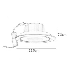 Lampada da soffitto intelligente con altoparlante musicale Bluetooth da incasso per telefono cellulare