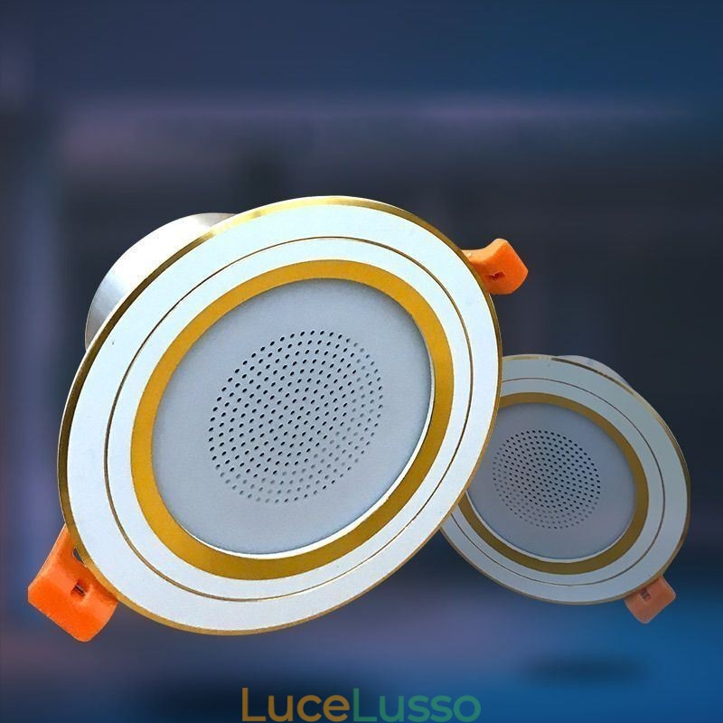 Lampada da soffitto intelligente con altoparlante musicale Bluetooth da incasso per telefono cellulare