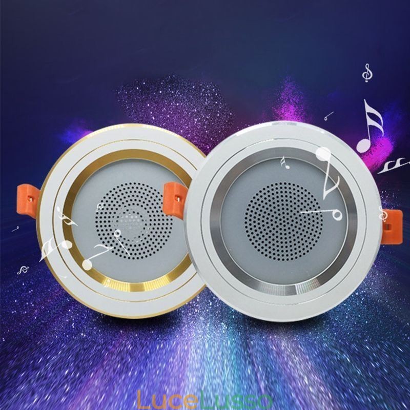 Lampada da soffitto intelligente con altoparlante musicale Bluetooth da incasso per telefono cellulare